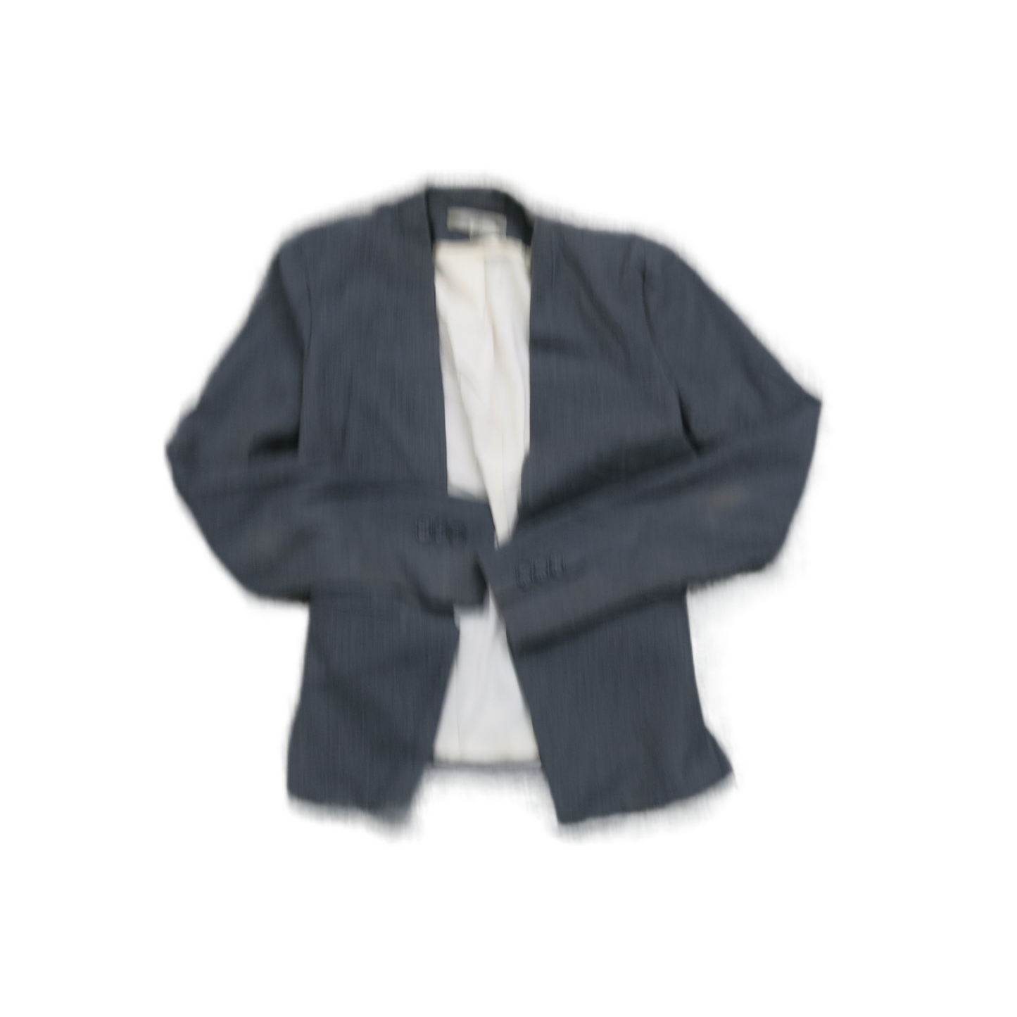 H&M Womens Blazer Coat Single Breasted Long Sleeves Pockets Gray/Black Size US 2