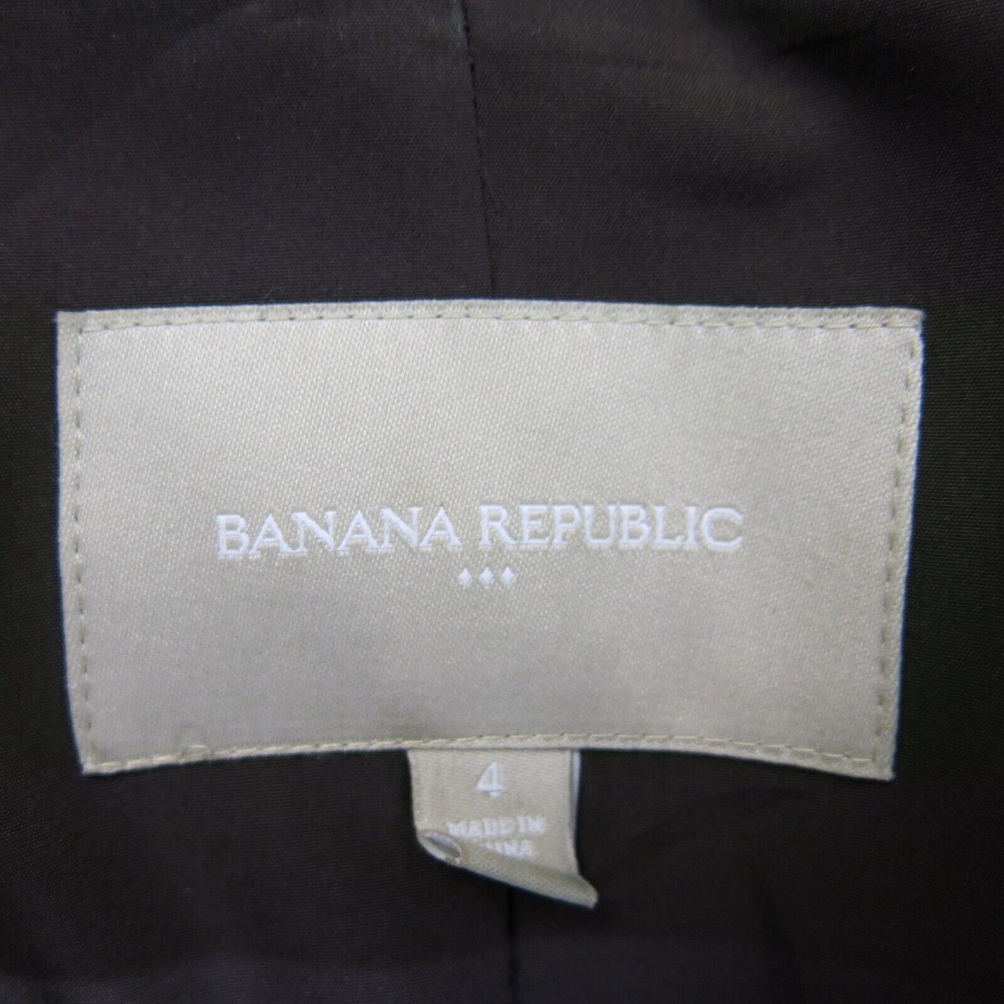 Banana Republic Womens Blazer Coat Single Breasted Long Sleeves Gray Size 4