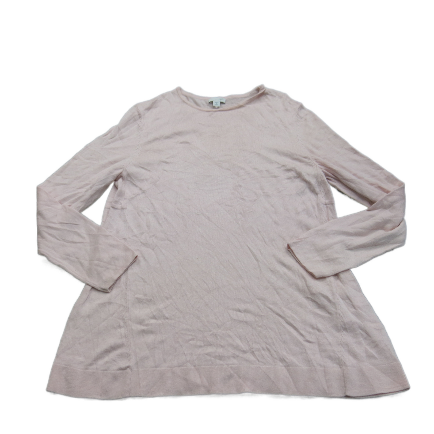 J. Jill Womens Pullover Sweater Knitted Crew Neck Long Sleeve Light Pink Size M