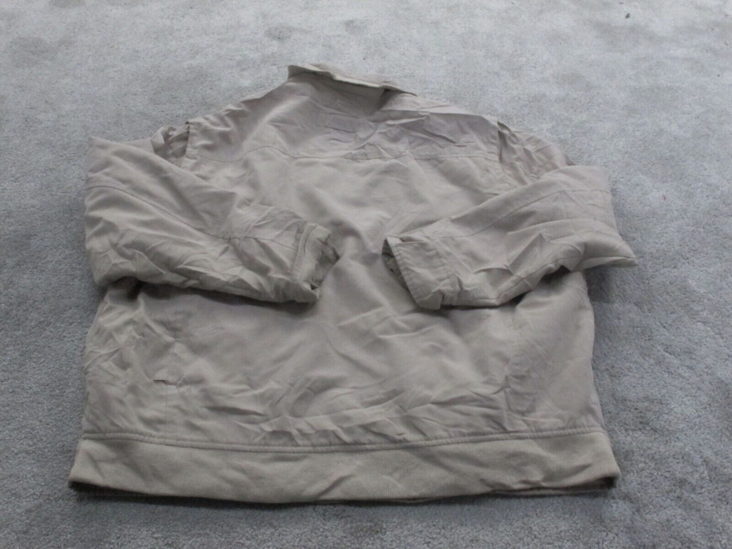 Dockers Mens Blouson Jacket Full Zip Up Long Sleeves Pockets Beige Size X Large