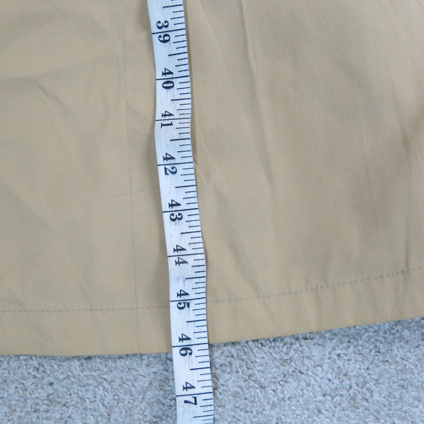 London Fog Womens Trench Coat Long Sleeves Back Tie Waist Beige Size 12P