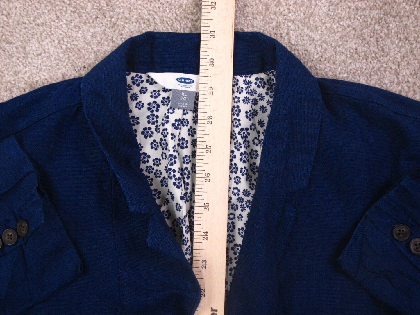 Old Navy Womens Shirt Jacket Front Button Long Sleeves Pockets Blue Size X Large