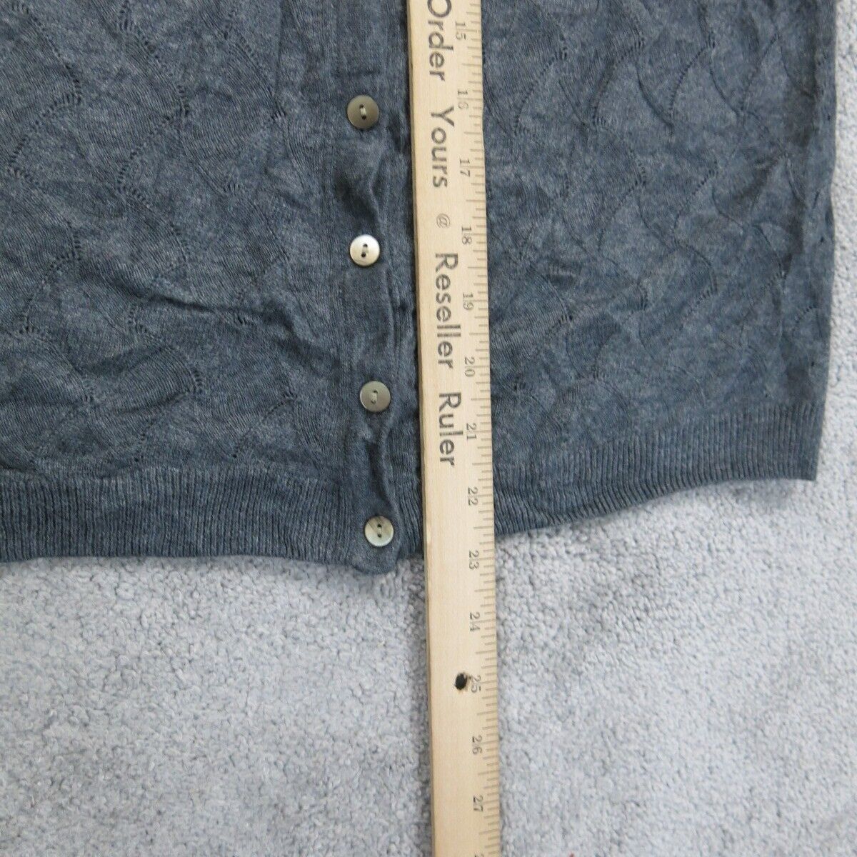 Talbots Womens Cardigan Sweater Knitted Long Sleeves Stretch Black Size Small