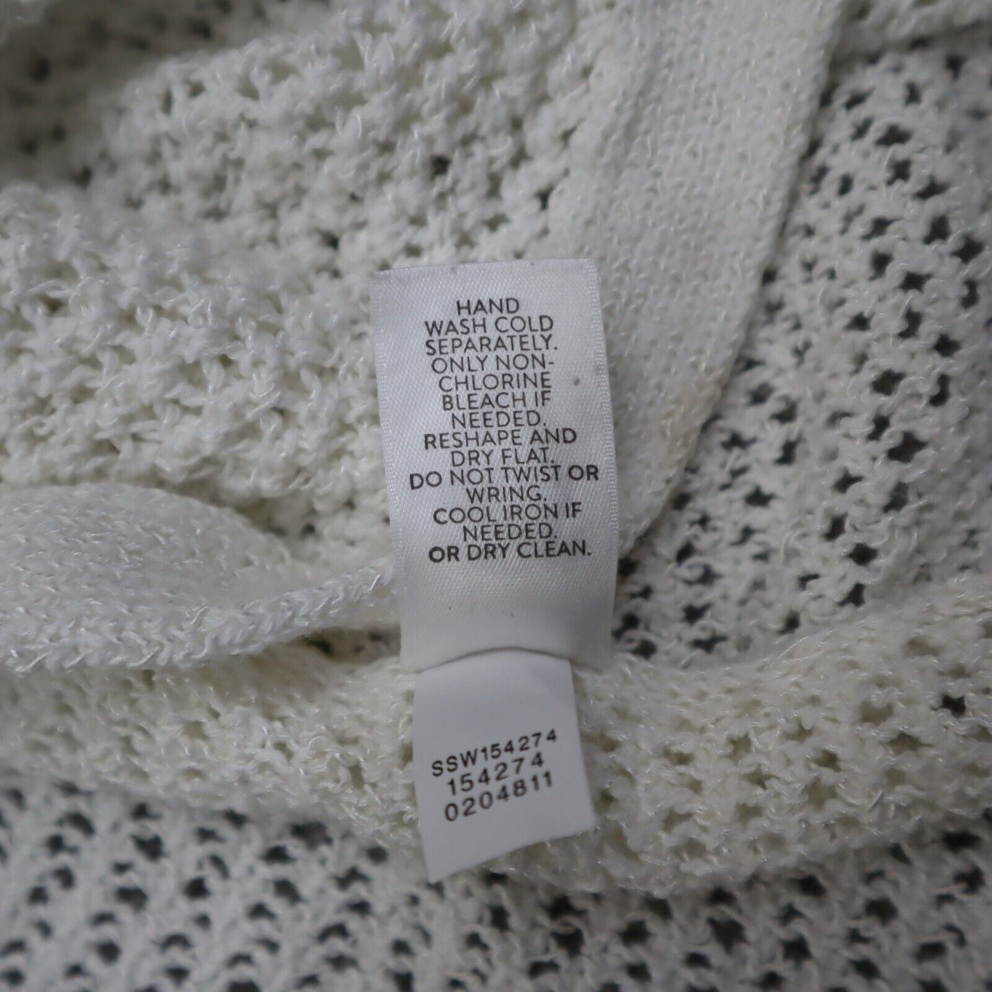 J Jill Women Pullover Knitted Sweater Crew Neck Short Sleeve White Size 1X