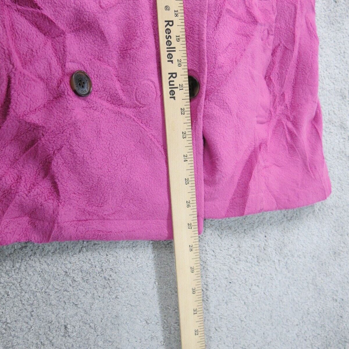 Lands End Womens Pea Coat Double Breasted Long Sleeve Pockets Pink Size Small