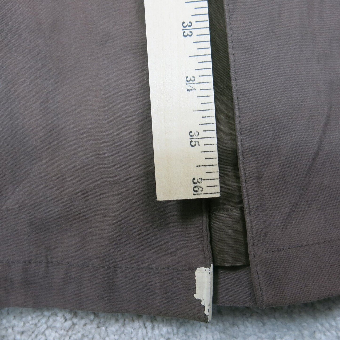 London Fog Womens Long Over Coat Long Sleeve Collared Brown Size Medium