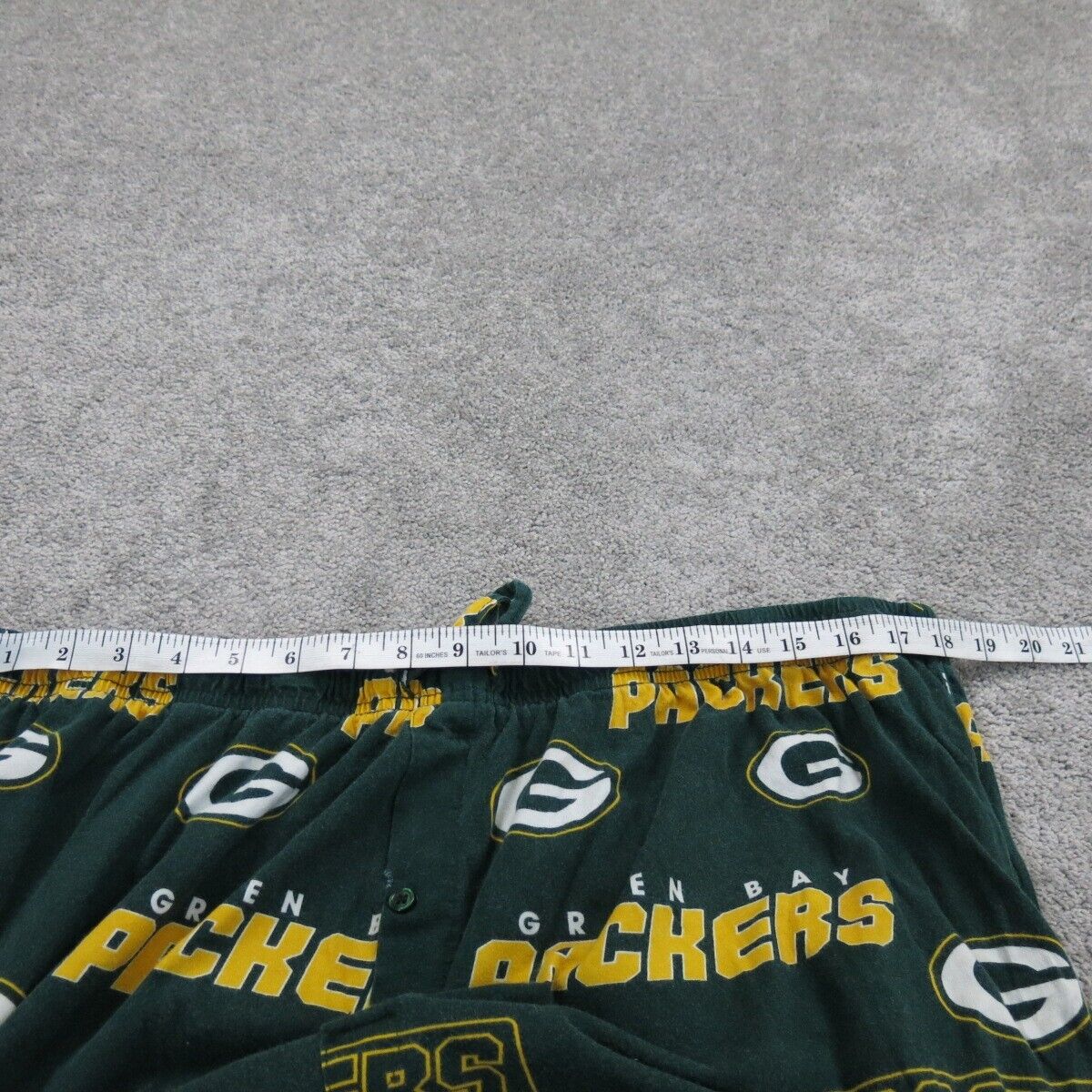 NFL Team Apparel Men Pant Activewear Elastic Waist All Over Print Green Size 2XL