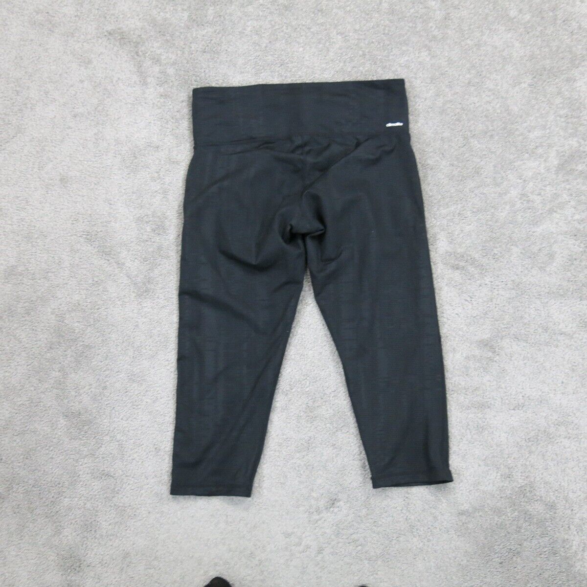 Adidas Climalite Womens Capri Legging Low Rise Elastic Waist Black Size Medium