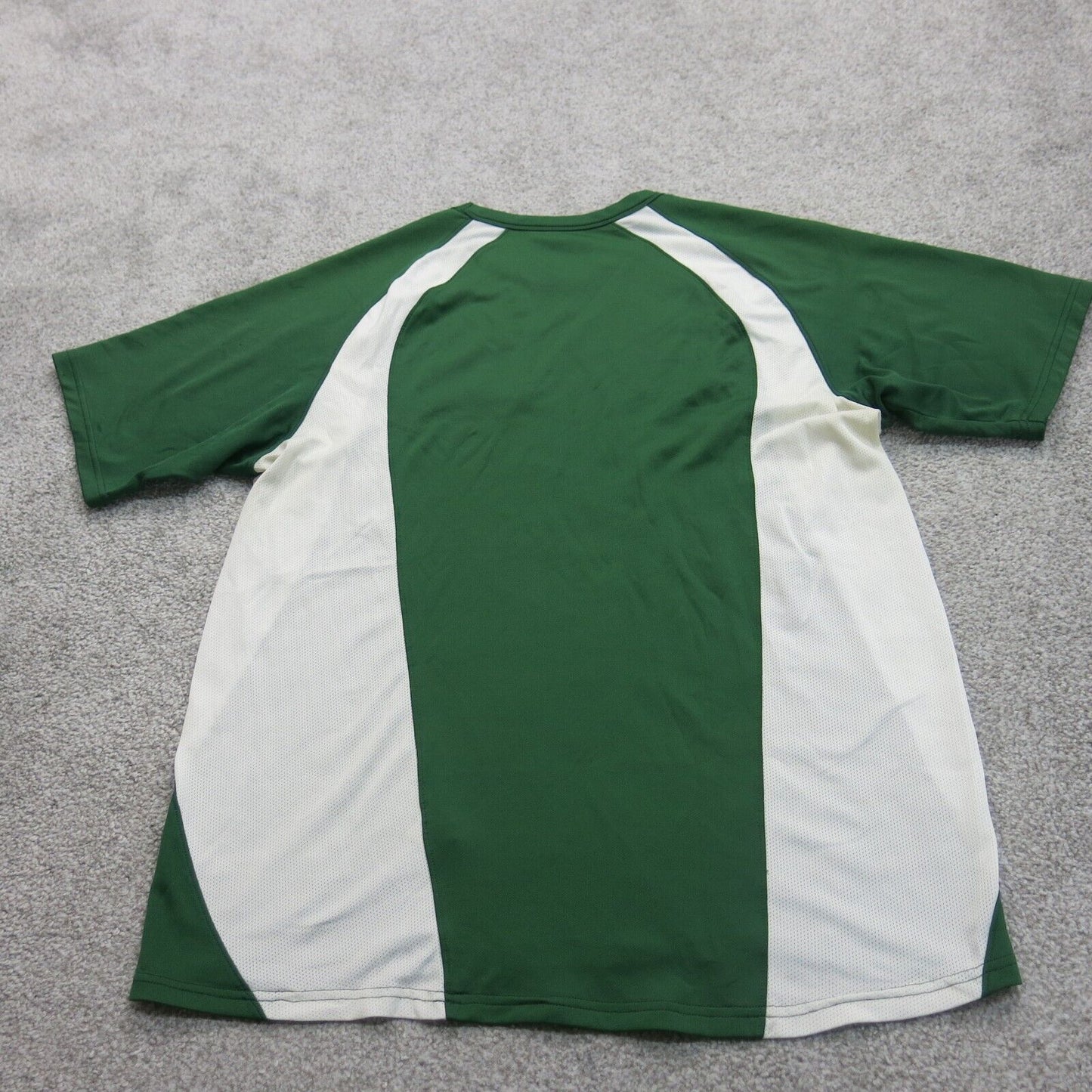 Nike Team Apparel Mens Sports T Shirt Crew Neck Alleman Logo Green Size XL