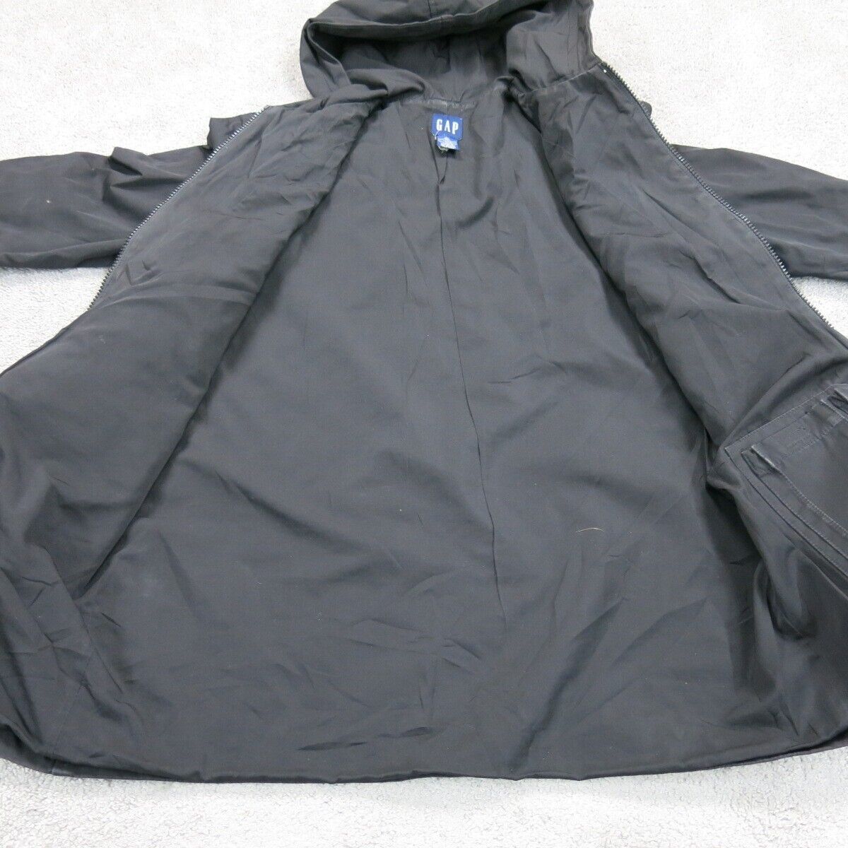 Gap Womens Hoodie Jacket Full Zip Up Long Sleeve Pockets Black Size X Small