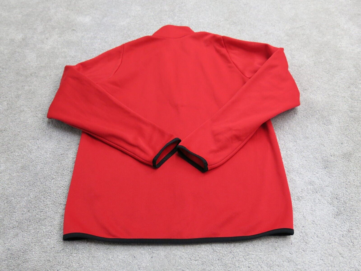 Nike Dri Fit Mens Sweatshirt 1/4 Pullover  Long Sleeve Mock Neck Red Size Small