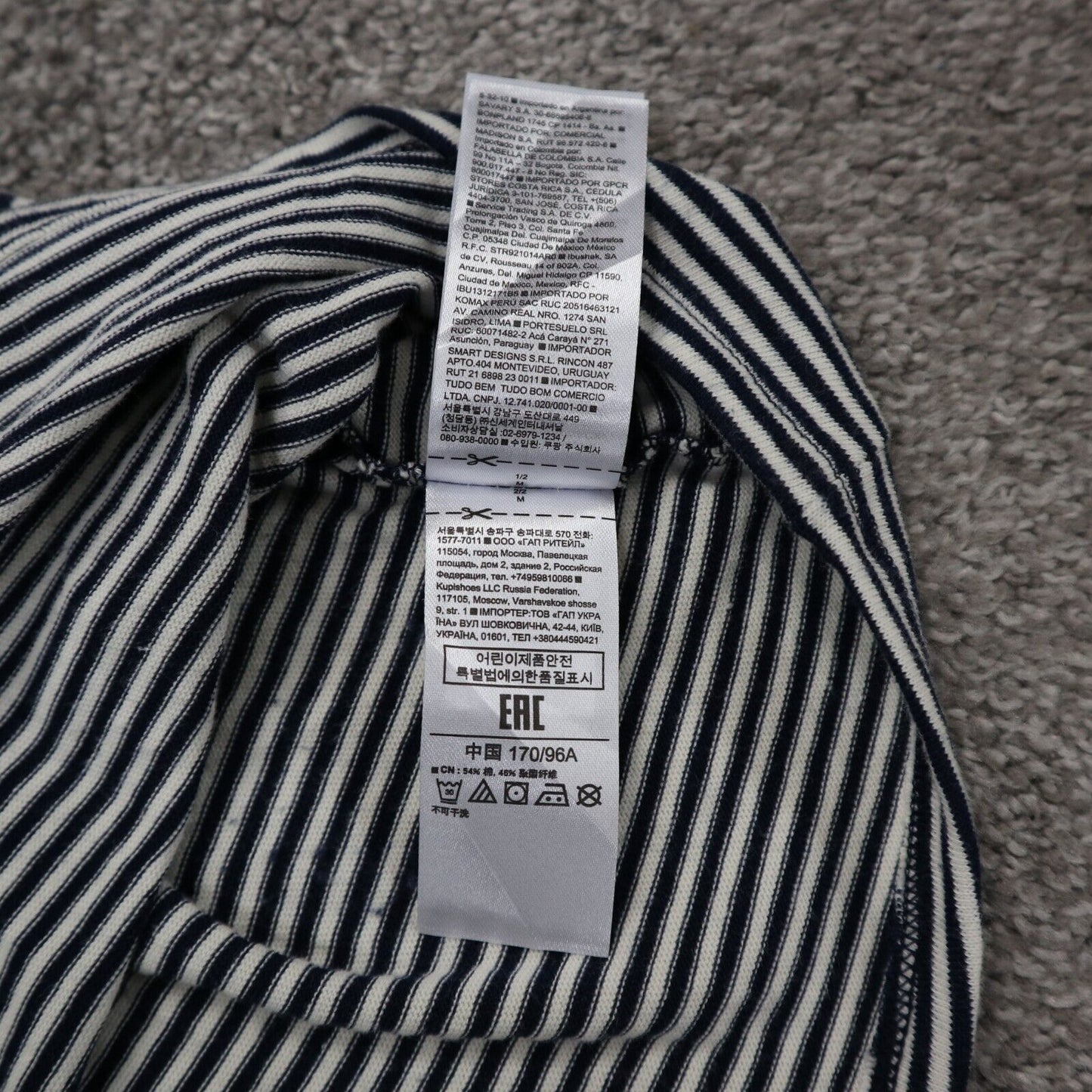 Gap Womens Wrap Mini Dress Cap Sleeve Tie Waist Striped Black White Size Medium
