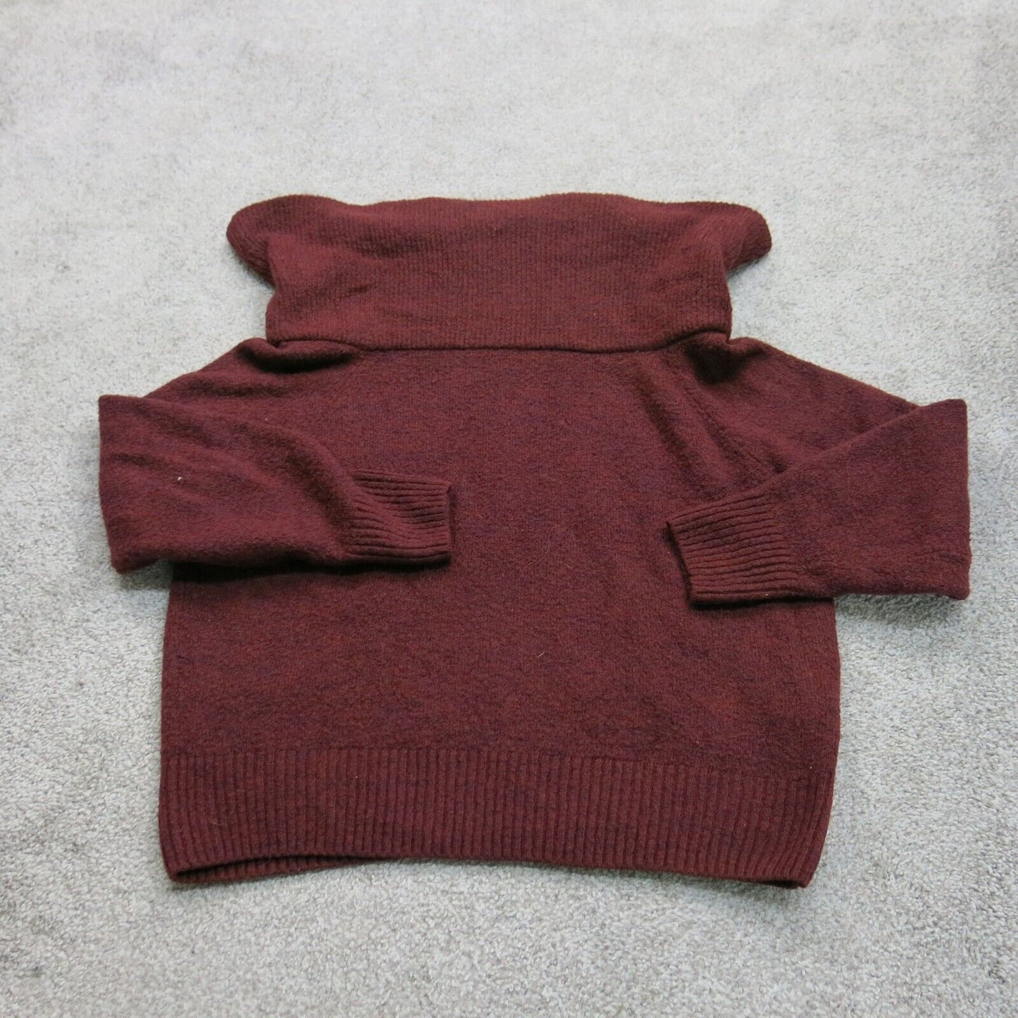 H&M Womens Pullover Sweater Knitted Long Sleeve Turtleneck Maroon Size X Small