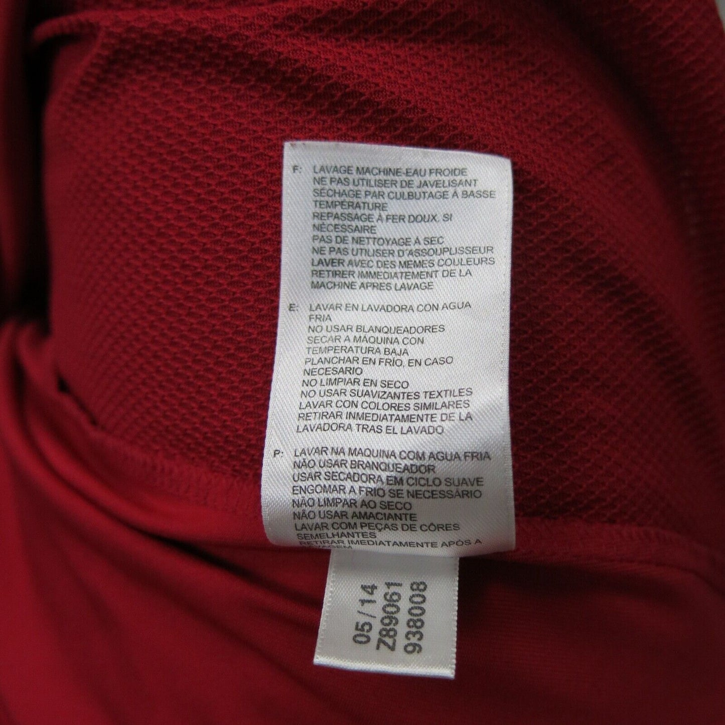 Adidas Mens Golf Polo Shirt Short Sleeves Puremotion Red Size Large