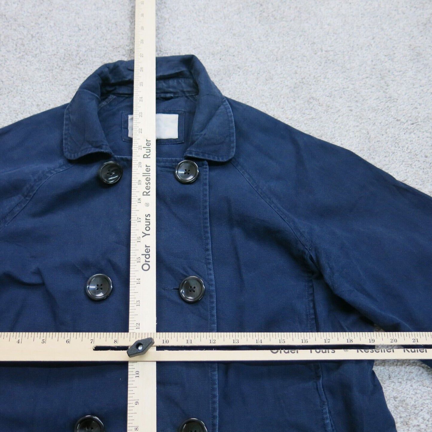 Old Navy Womens Pea Coat Double Breasted Long Sleeve Pockets Blue Size Large