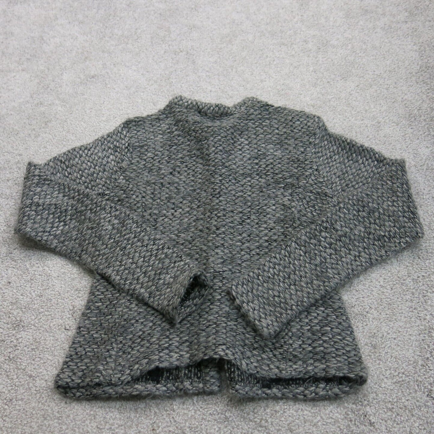 Ann Taylor Womens Cardigan Sweater Knitted Long Sleeve V Neck Black Size Small