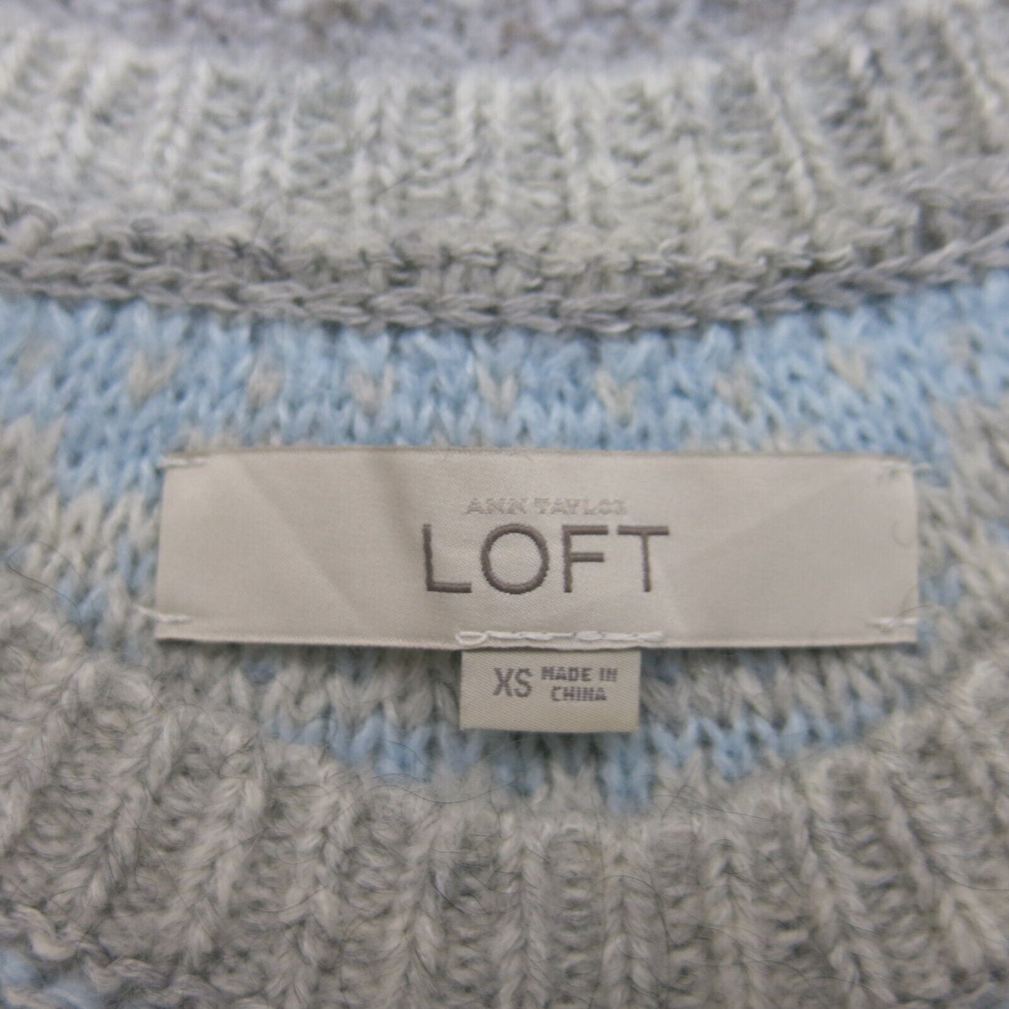ANN Taylor Loft Womens Pullover Sweater Crew Neck Long Sleeves Ivory Size XS