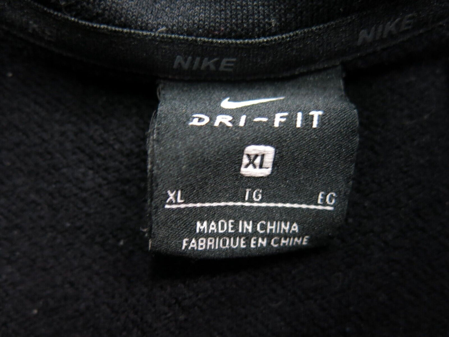 Nike Mens Dri Fit 1/4 Zip Up Sweatshirt Mock Neck Long Sleeve Logo Black Size XL