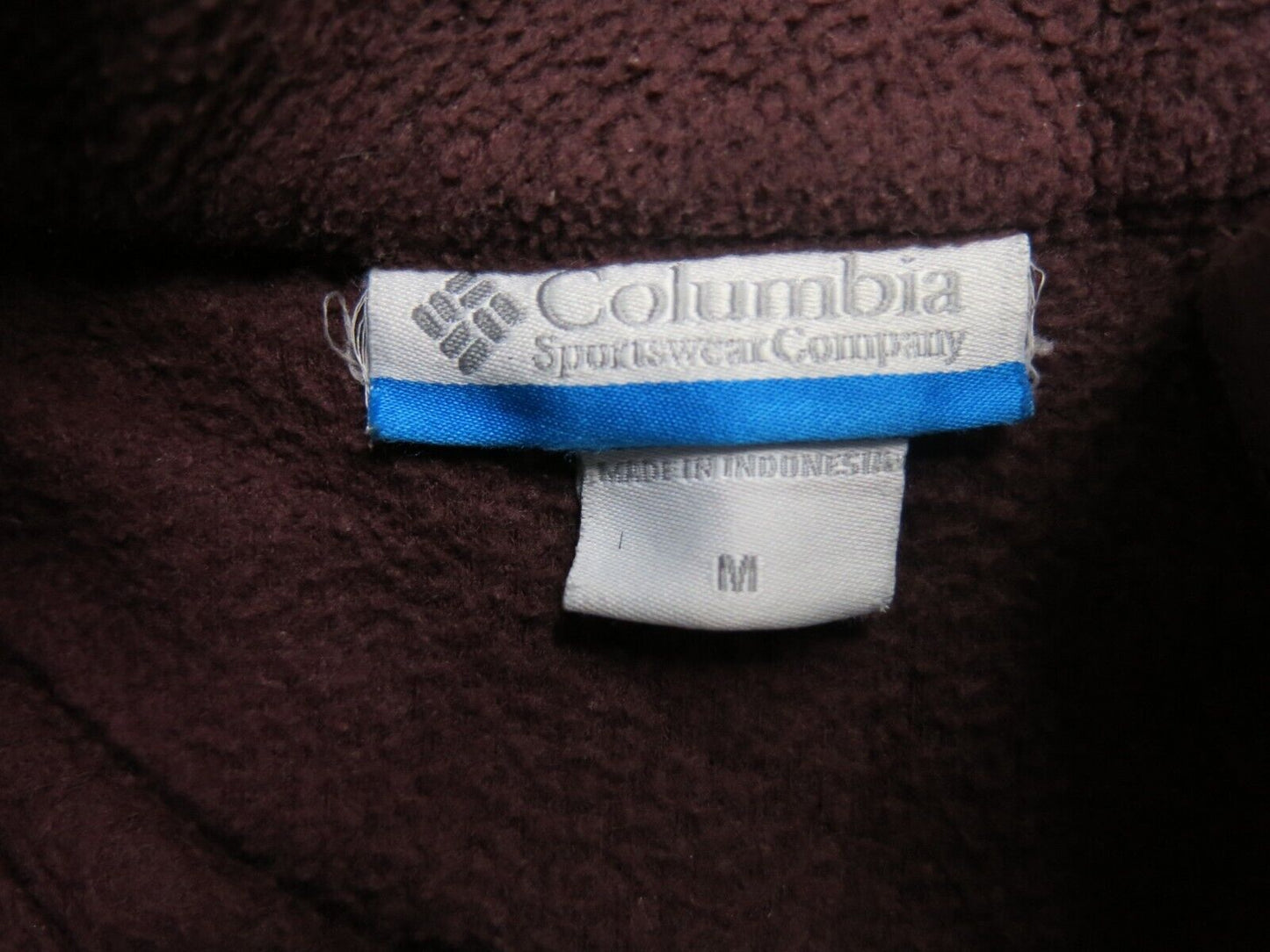 Columbia Sportwear Mens Full Zip Up Jacket Mock Neck Long Sleeves Maroon Size M