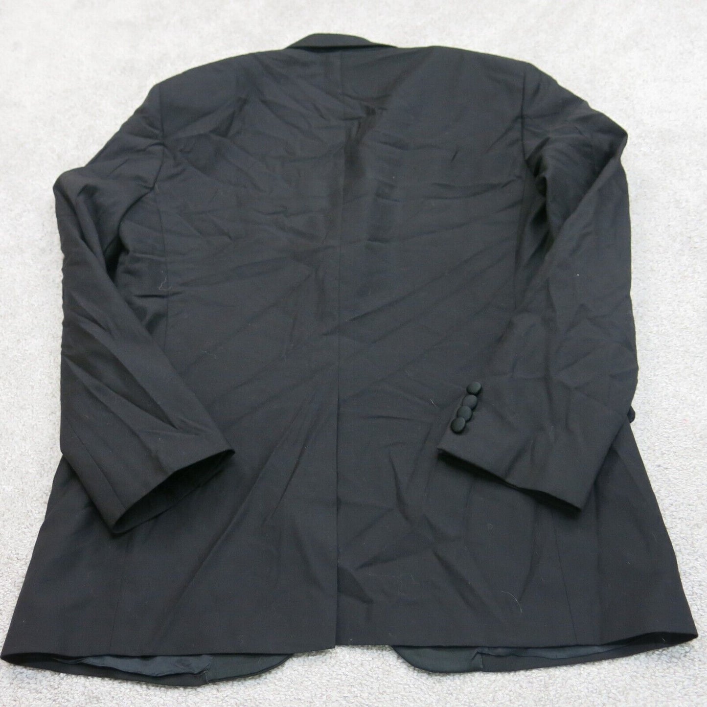 Brooks Brother Men Blazer Coat Single Breasted 100% Wool Long Sleeve Black SZ 41