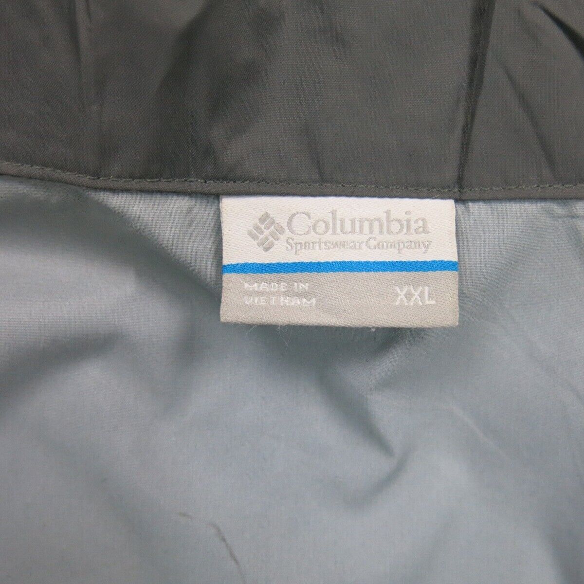 Columbia Mens Windbreaker Coat Jacket Full Zip Up Mock Neck Clay Beige Size XXL