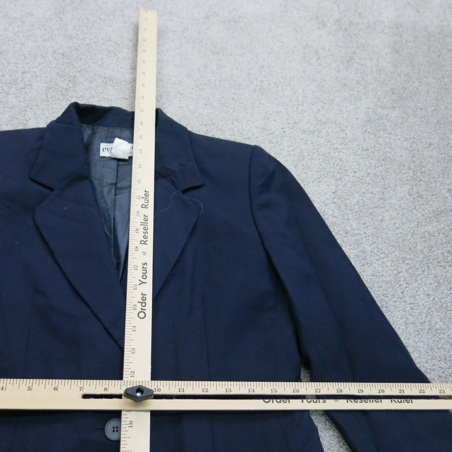 Pendleton Women Blazer Coat Single Breasted 100% Virgin Wool Pockets Blue Size 6