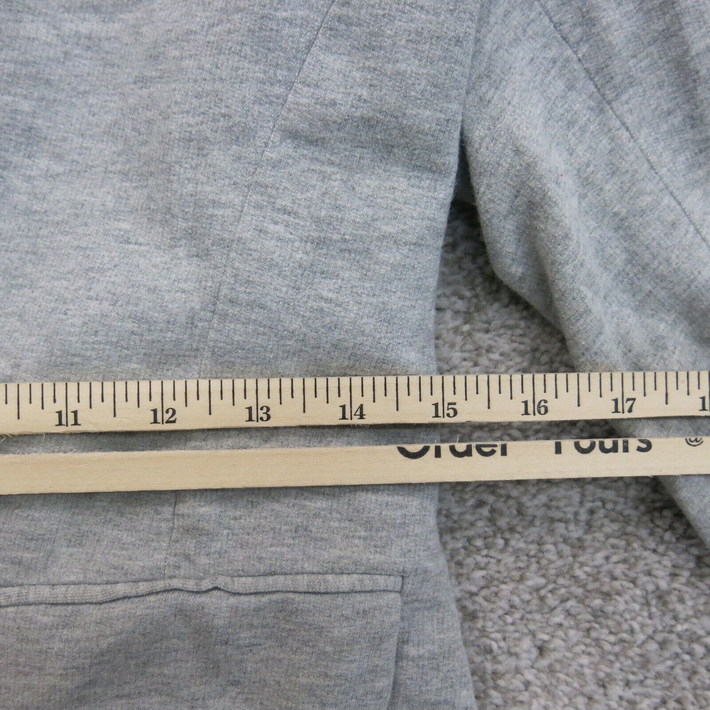 Ann Taylor Loft Womens Blazer Coat Long Sleeve One Button Pockets Gray Size 2