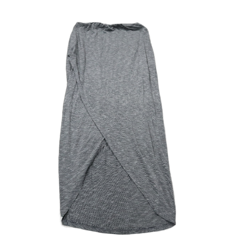Mossimo Womens Faux Wrap Soft KNit Maxi Skirt Gray Size Medium