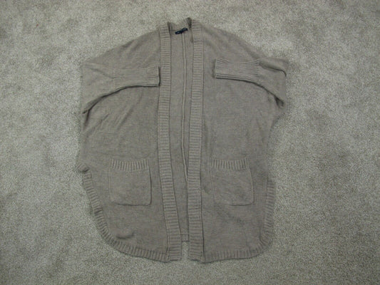 American Eagle Women Cardigan Sweater Knitted Long Sleeve Gray Size Medium