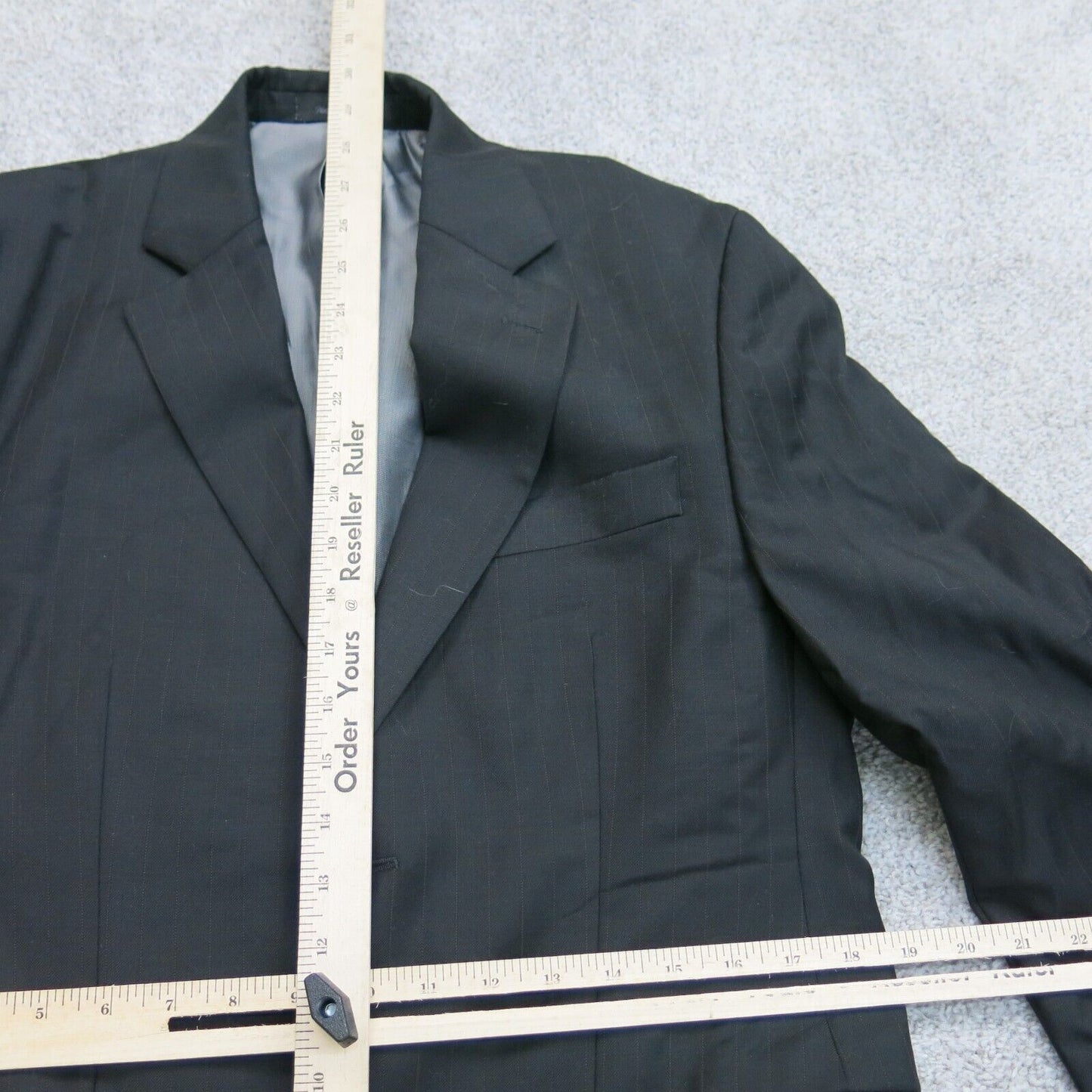 Michael Kors Mens Blazer Jacket 100% Wool 2 Button Long Sleeve Black Size 36R