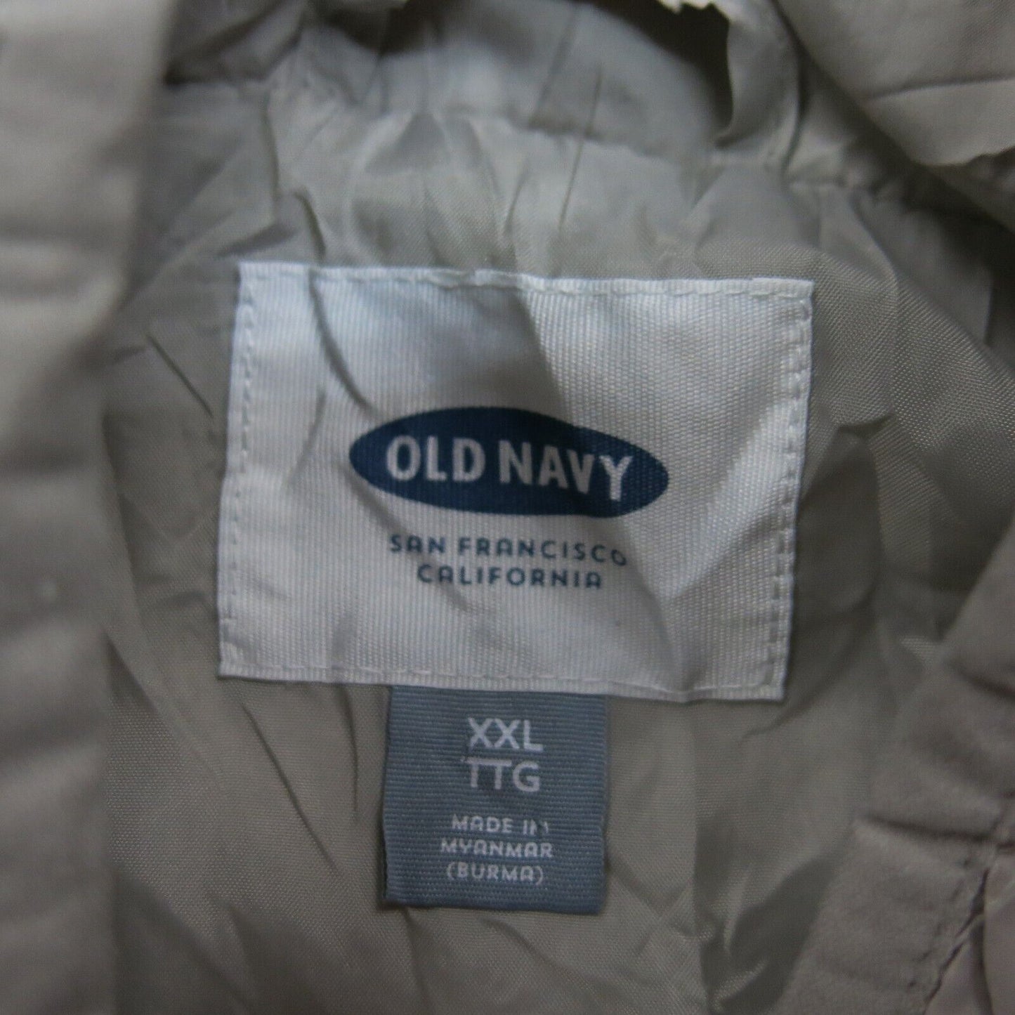 Old Navy Womens Full Zip Up Vest Jacket Mock Neck Sleeveless Beige Size  XXL