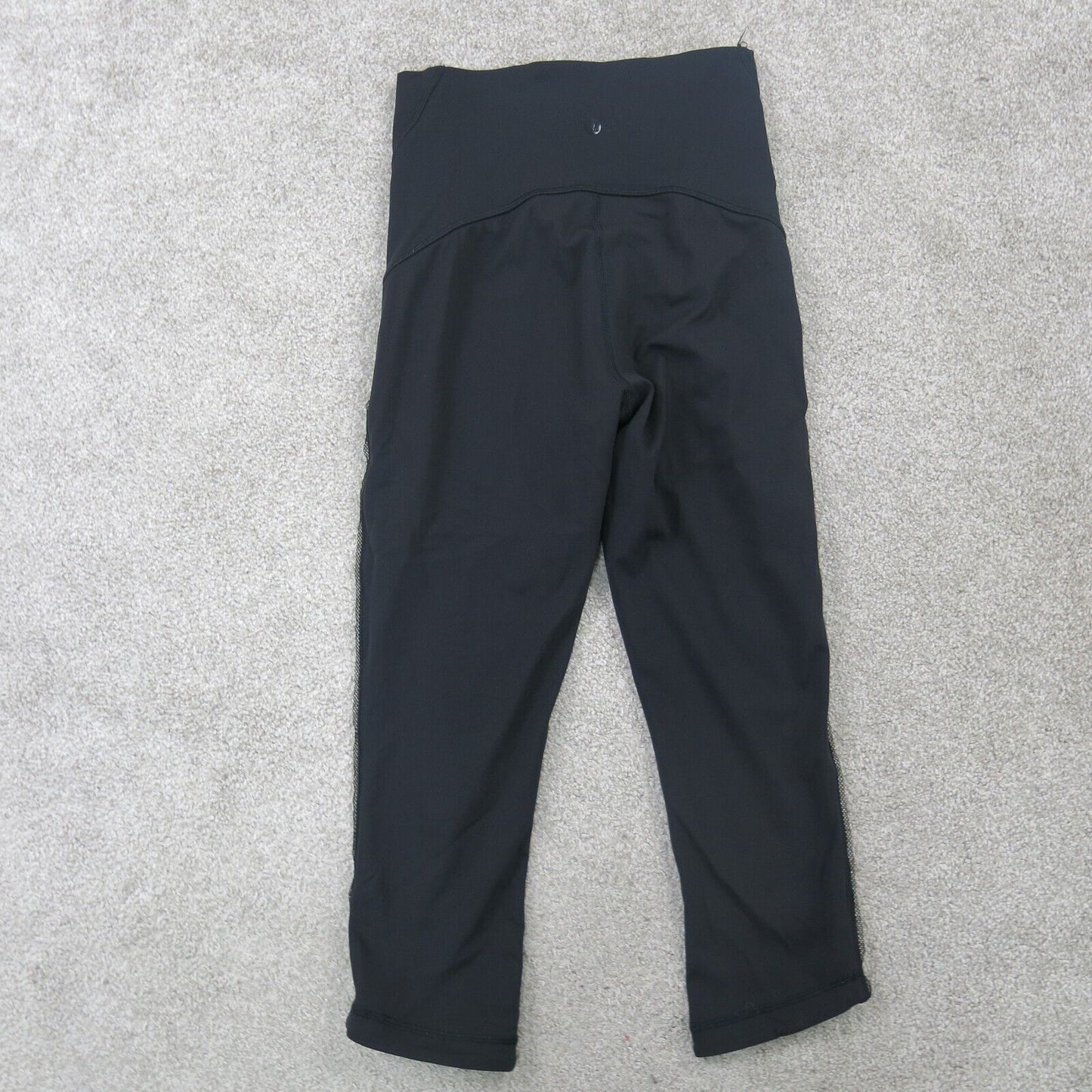 Vintage Womens Leggings Ultra Low Rise Hight Waist Skinny Black Size 6