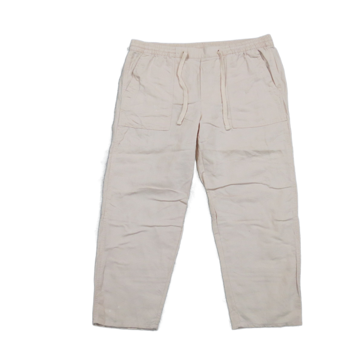 Womens Activewear Sweatpants Drawstring Waist High Rise Ivory Pink Size Large