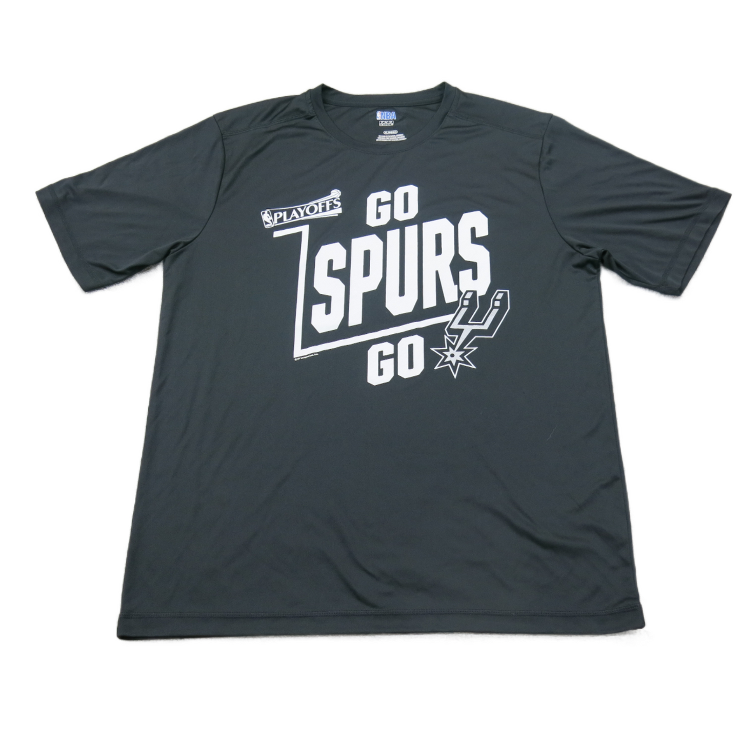 NBA Mens Graphic T Shirt Short Sleeves Crew Neck Pullover Black Size X Large