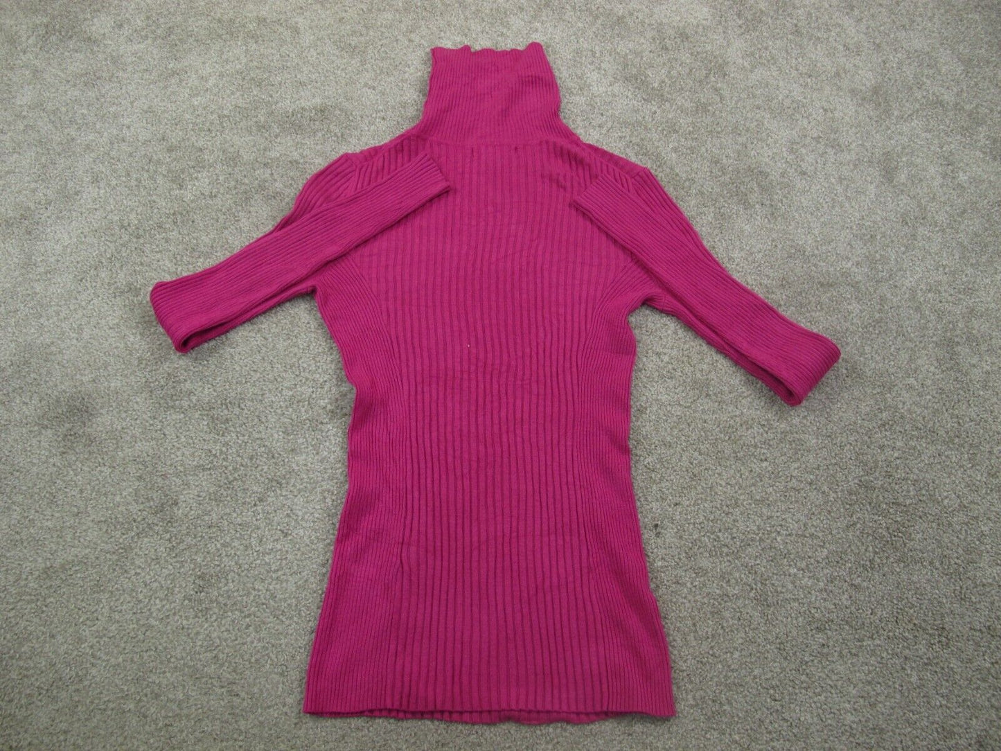 Express Womens Pullover Knitted Sweater High Neck Long Sleeve Pink Size Medium