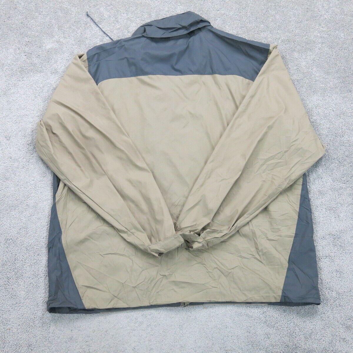 Columbia Mens Windbreaker Coat Jacket Full Zip Up Mock Neck Clay Beige Size XXL