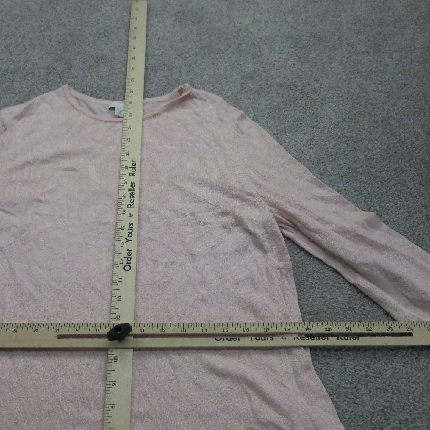 J. Jill Womens Pullover Sweater Knitted Crew Neck Long Sleeve Light Pink Size M