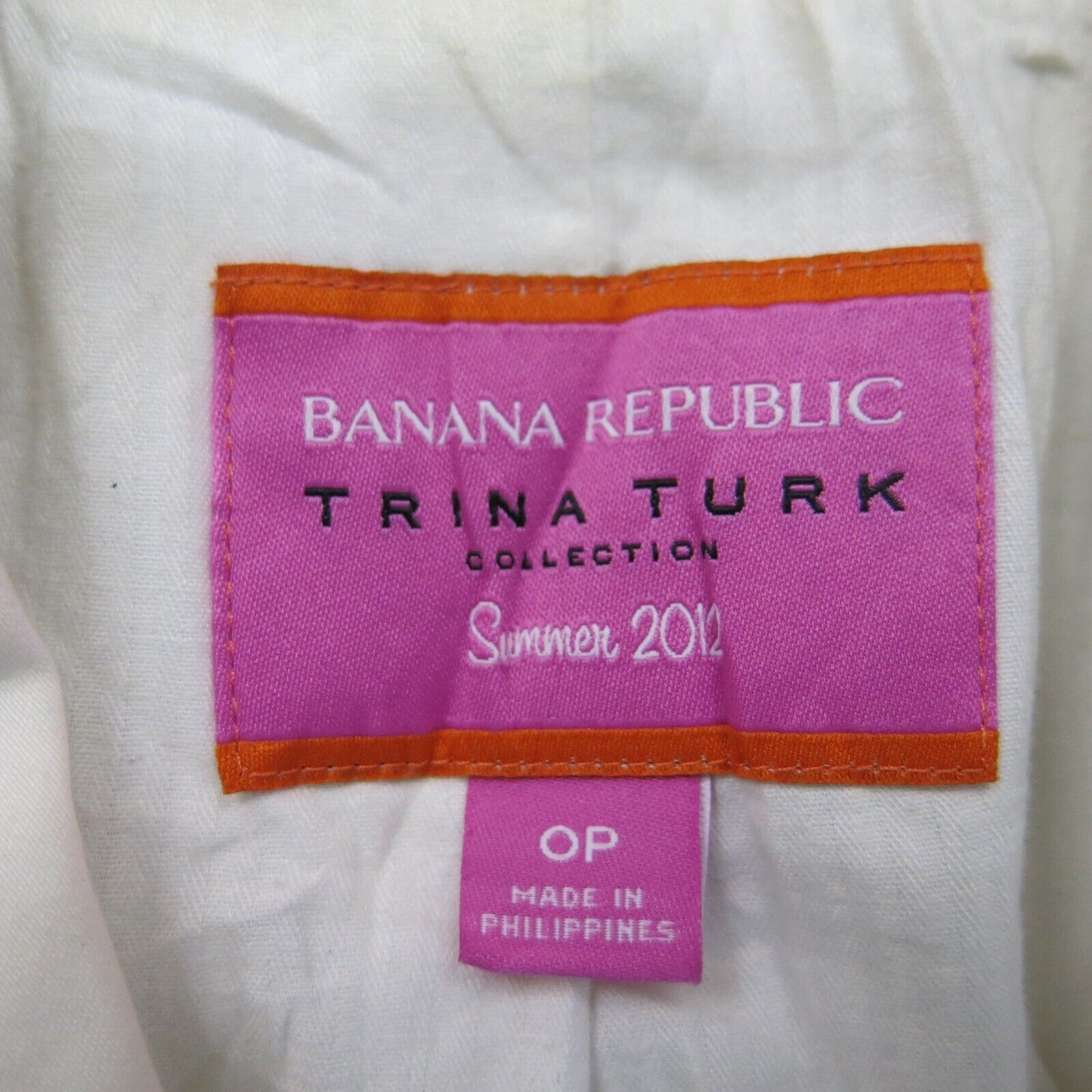 Banana Republic Womens Blazer Coat Single Breasted Long Sleeve White Size 0P