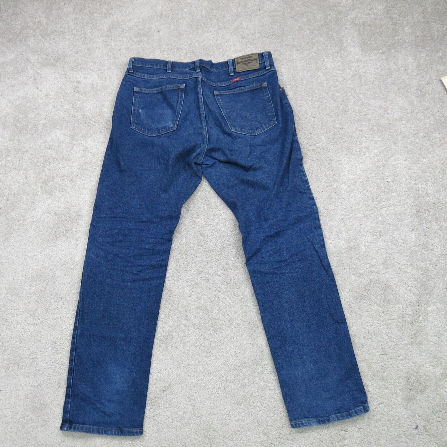 Wrangler Mens Jeans Straight Leg Denim Mid Rise 5 Pockets Blue Size W36XL32