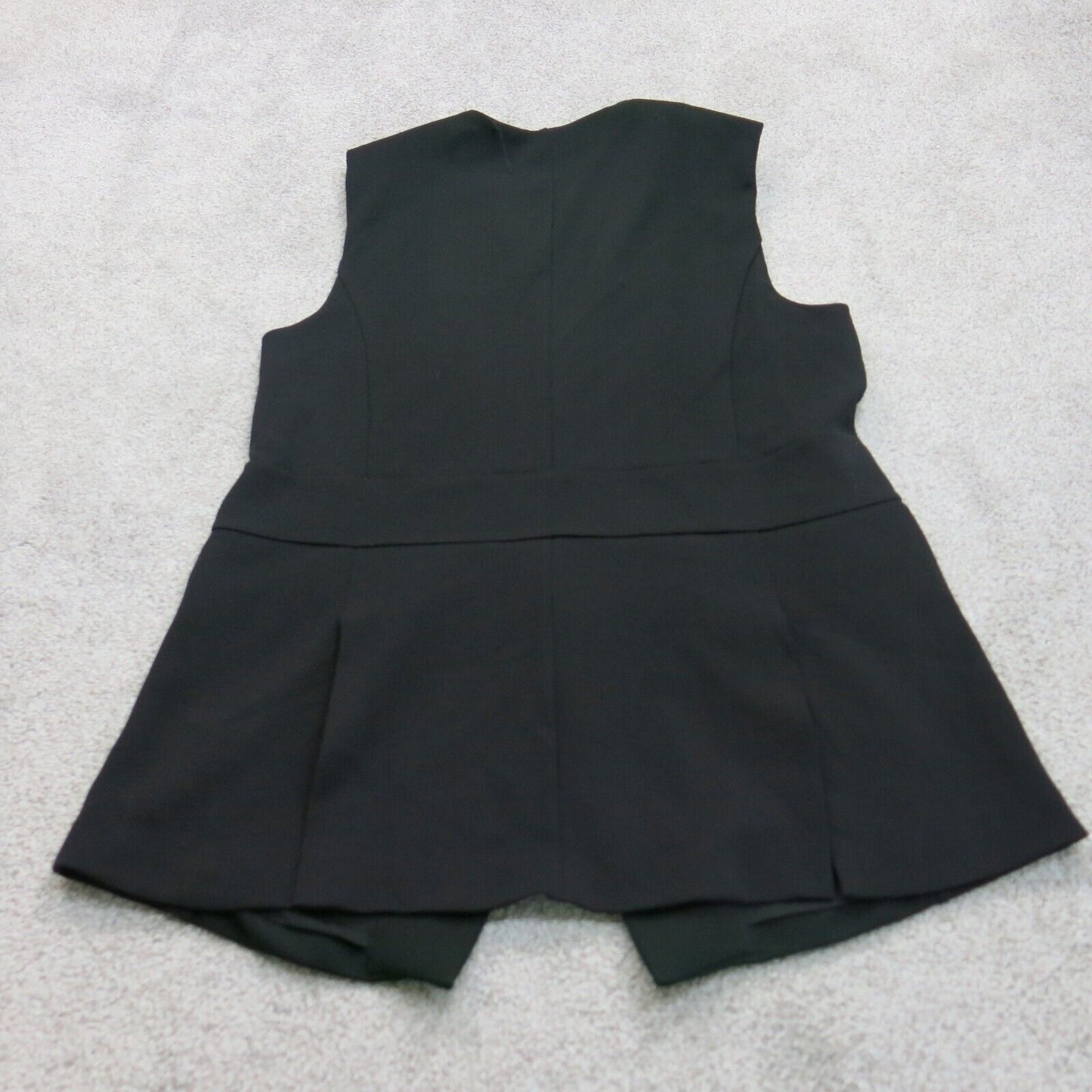 Michael Kors Womens Vest Coat jacket One Button Pockets Black Size Large