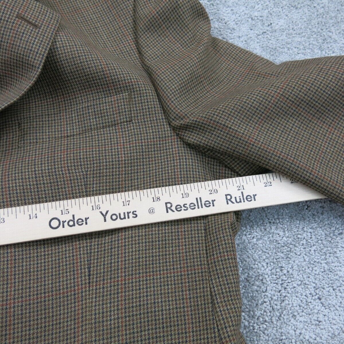 Lauren Ralph Lauren Mens Blazer Coat Single Breasted Long Sleeves Brown Size 39R