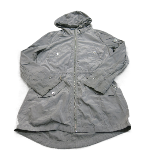 Michael Kors Womens Hoodie Jacket Full Zip Up Long Sleeves Pockets Gray SZ Small
