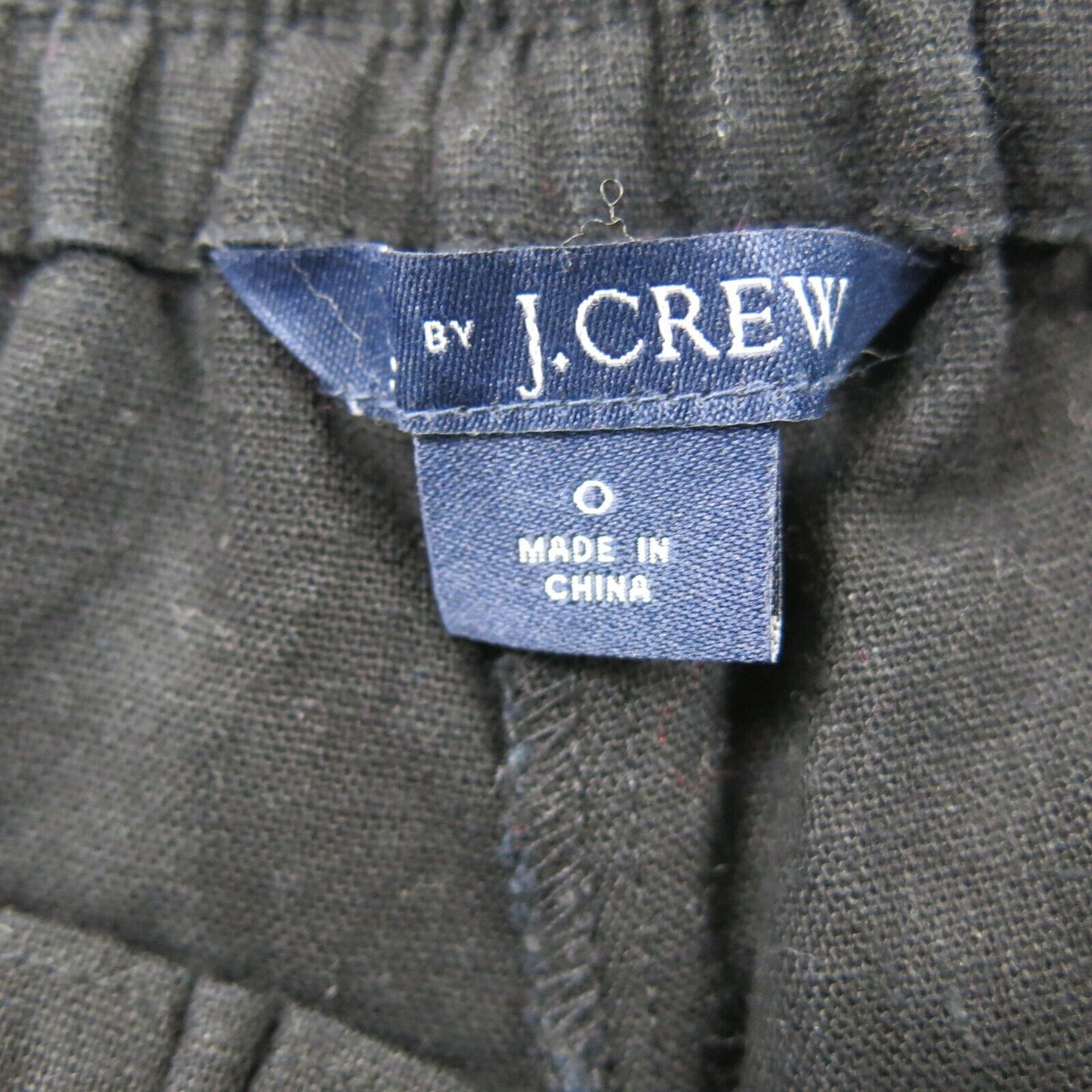 J. Crew Womens Activewear Sweatpants Mid Rise Drawstring Waist Logo Black Size 0
