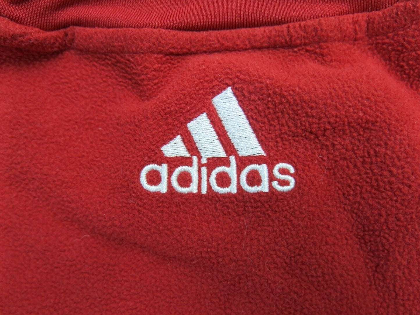 Adidas Mens Pullover Sweatshirt Crew Neck Casual Long Sleeves Red Size Large