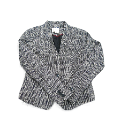 Ann Taylor Women Blazer Coat Jacket Long Sleeves Front Button White Black SZ 17