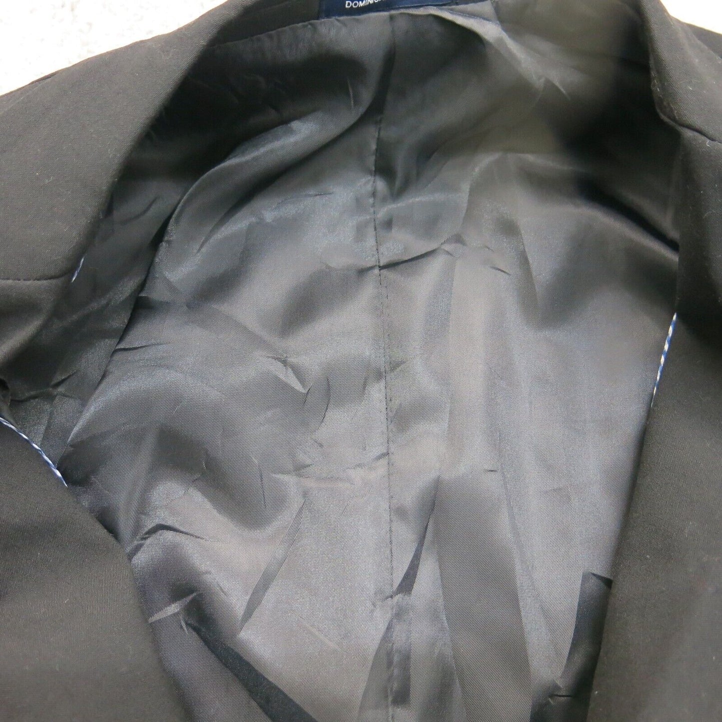 Chaps Mens Blazer Coat Single Breasted Pockets Long Sleeve Black Size 18 Reg