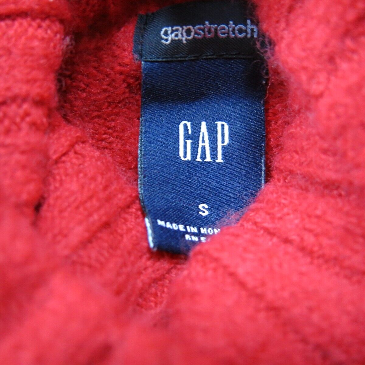 Gap Womens Pullover Sweater Top Stretch Long Sleeves High Neck Red Size Small