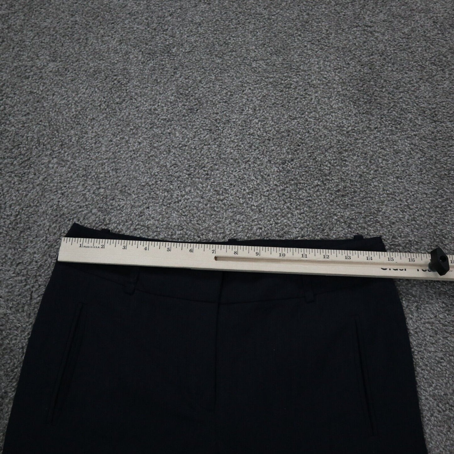 Ann Taylor Loft Mens Pants Wide Leg Dress Pant Mid Rise Pockets Black Size 2
