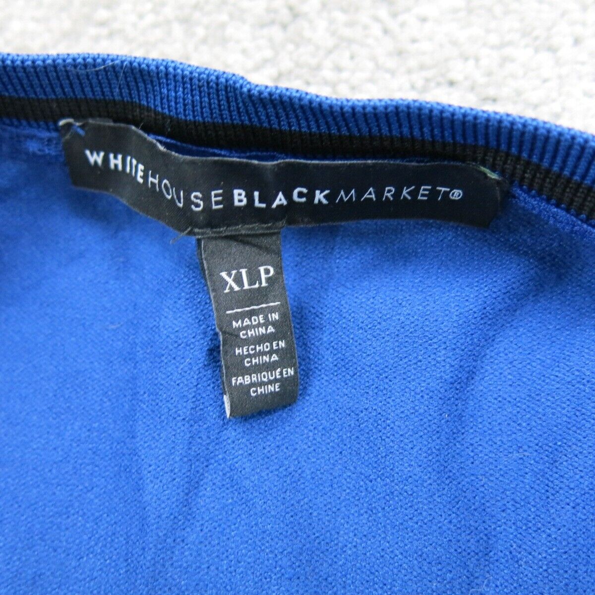 White House Black Market Womens Cardigan Sweater Knitted Long Sleeve Blue SZ XLP