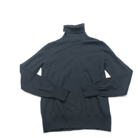 Banana Republic Women Pullover Sweater Knitted High Neck Long Sleeve Black SZ XS